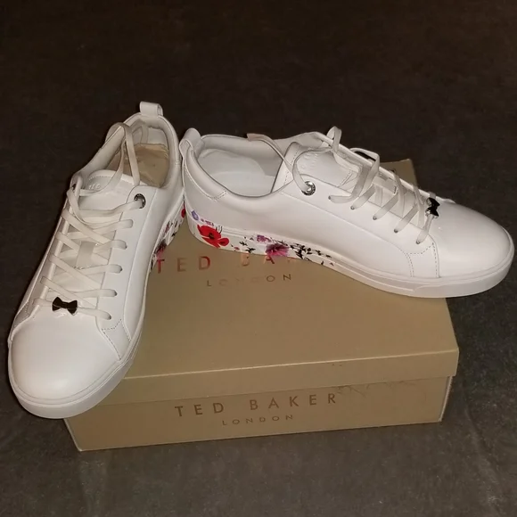 Ted Baker LONDON Sneakers. Size 10. White/Floral at the sole - Picture 4 of 8